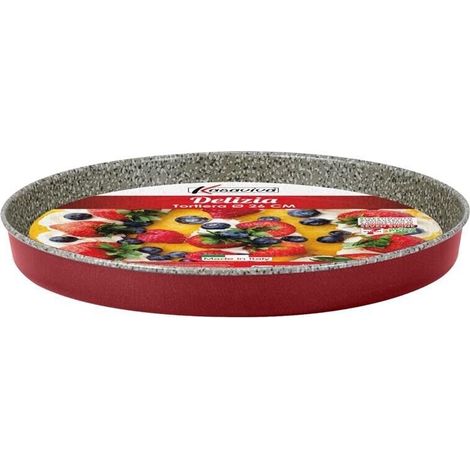 DELIZIA TORTIERA TONDA ANTIADERENTE DIAMETRO DA 26 CM I N COLORE ROSSO