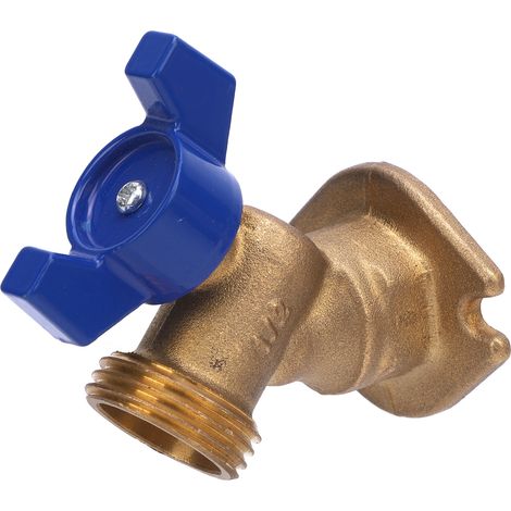 Vanne à bille 1/4 de tour en laiton G1/2 pouce DN15 femelle x G3/4 pouce DN20 mâle robinet d'arrêt eau salle de bain WC remplacement 1 pièce (1/5)