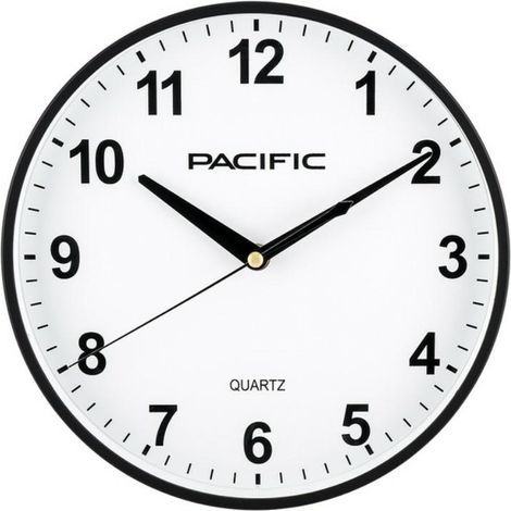 Pacific PW-347 schwarze Wanduhr (1/2)