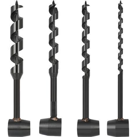 Taladro manual con broca para madera, broca Scotch Eye para madera, ideal para actividades al aire libre, senderismo, carpintería y supervivencia (4 piezas). (1/5)