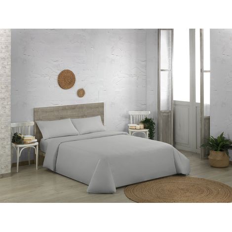 Funda nórdica de algodón orgánico color perla. Cama de 105 cm. (1/2)