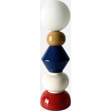 Lampada da tavolo per interni in ceramica e vetro Ø13cm (1/4)