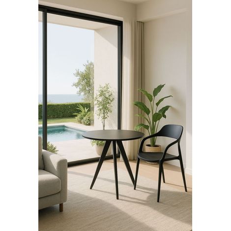 Estilo Nórdico - Mesa Synk Force Total 80 cm - Negro (1/5)