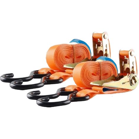 2x Spanngurt Ratschen Zurrgurt 5m 800kg 0,8t 0,8to ORANGE 2tlg