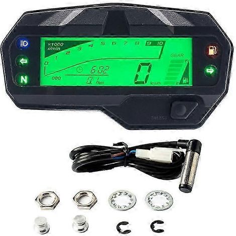 Compteur numérique LCD universel pour moto Yamaha FZ16 (1000 tr/min) avec compteur de vitesse, odomètre et tachymètre (1/5)