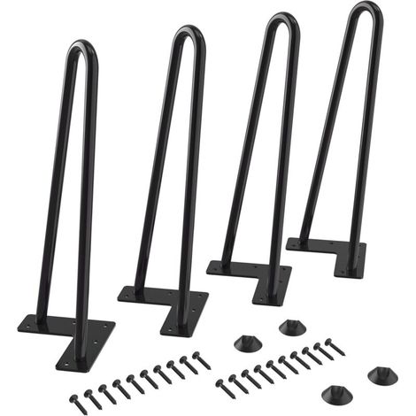 Metallbeine für Couchtische, 4 Stück, 30 cm, Durchmesser 9 mm, für Möbel, für Esstische, Schränke oder Kleiderschränke.