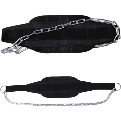 87 cm17 cm, Ceinture de leste musculation avec chaîne, avec protection de taille et chaîne, Ceinture de musculation pour tractions, Ceinture de leste musculation, Ceinture de musculation (1/5)