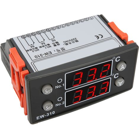 Régulateur de température numérique multi-étages EW-310 avec alarme intégrée pour machine à eau froide 220 V CA (1/5)