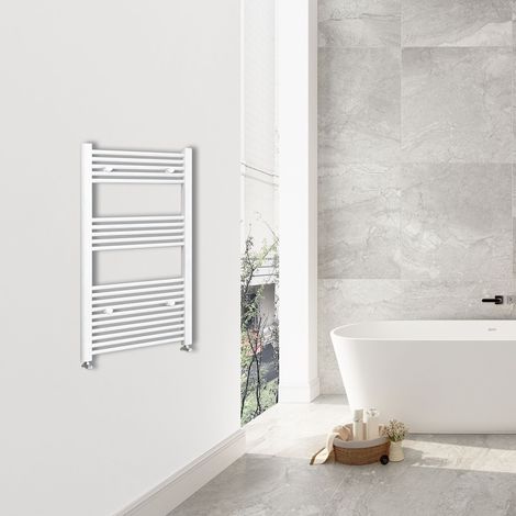Biubiubath White Straight Heated Towel Rail Bathroom Warmer Heating 1200x550mm Suitable for Bathroom (1/4)