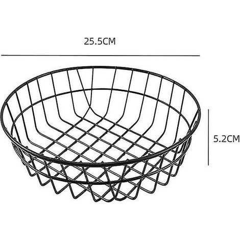 Frittierkorb, Snackeimer, Aufbewahrungskorb für frittiertes Hähnchen, Frittierkorb, Ölsieb, kreatives Geschirr, Behälter – Schwarz