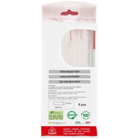 COLLA TERMOFUSIBILE lung. mm 200 - Ø mm 12 cf. 160 gr. lung. mm 200 - Ø mm 12 cf. 160 gr.