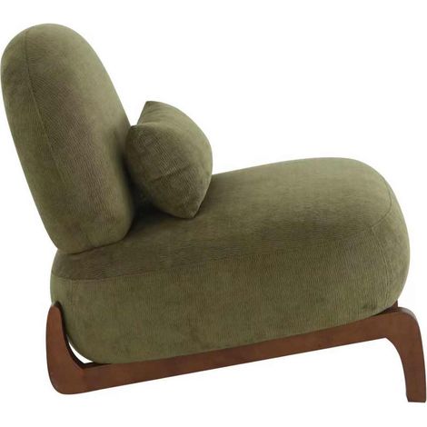 Chaise d'appoint blanche en velours avec pieds en bois massif, sans accoudoirs, lot de 2 (1/5)