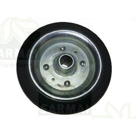 AVO 112 RUOTA CON RIVESTIMENTO IN GOMMA PIENA 160X40 ASSE SU CUSCINETTI (1/2)