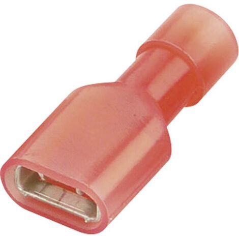 Cosse clip 6.3 mm x 0.8 mm Vogt Verbindungstechnik 3963S 180 ° entièrement isolé rouge 1 pc(s) D28624 (1/4)