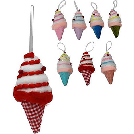 Palline gelato con frutti di bosco set 6 addobbi decorazioni natalizie appendino di natale (1/2)