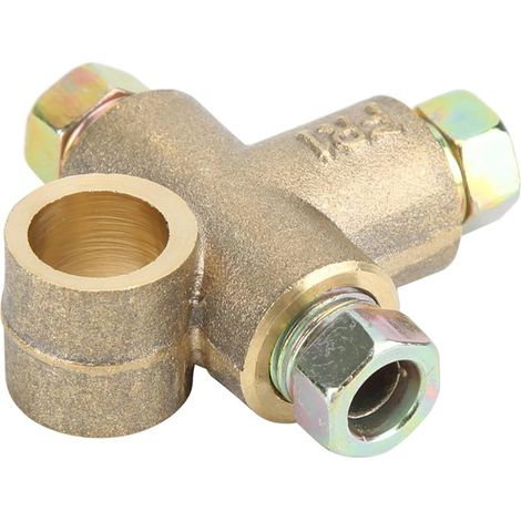 Raccords En T Pour Conduite De Frein Tuyau De Séparation 10Mm Pièce En T Avec Évasé Inversé M10 Bloc De Distribution À 3 Voies Raccord En Cuivre Pour Ligne Hydraulique Adaptateur De Branchement En Lai (1/5)