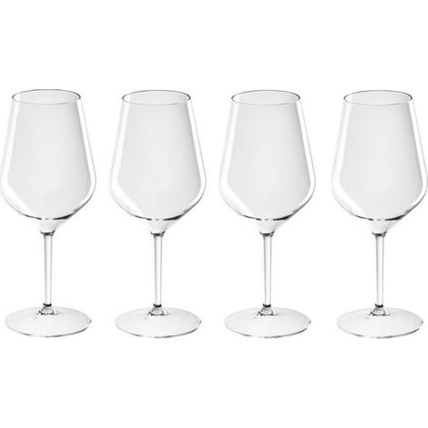 Verres à vin - plastique incassable - lot de 4 - 47 cl - 470 ml - verres à vin blanc et rouge (1/2)