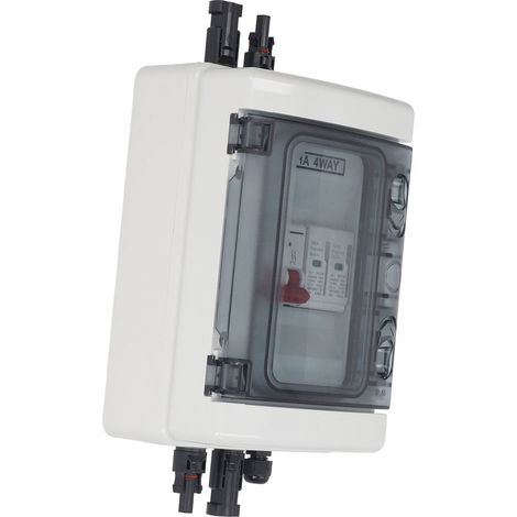 Boîte de combinaison PV IP65, étanche, solaire photovoltaïque, avec disjoncteur DC500V 32A, protection contre les surtensions (1/5)