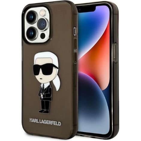 Karl Lagerfeld KLHCP14LHNIKTCK iPhone 14 Pro 6.1" nero/custodia rigida nera Ikonik Karl Lagerfeld (1/5)