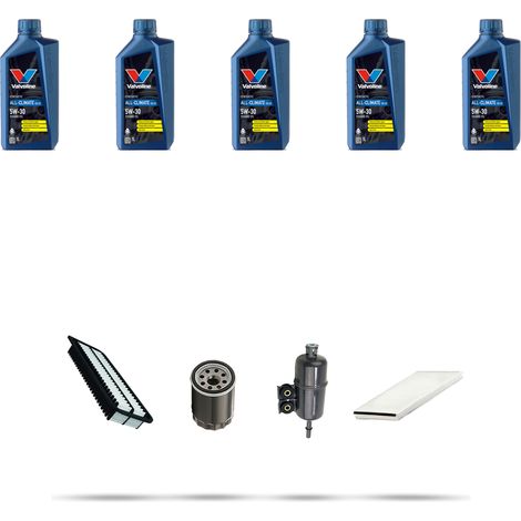 Kit tagliando 4 FILTRI e 5L OLIO compatibile con Honda Accord Coupe VII 3.0 V6 147kw dal 1998 (1/5)