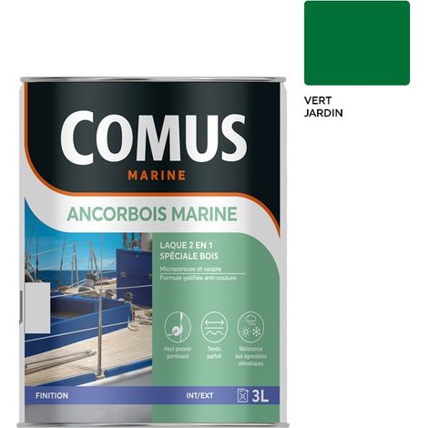 ANCORBOIS MARINE VERT JARDIN  3L  Laque microporeuse pour la protection et la décoration des bois et dérivé (1/3)