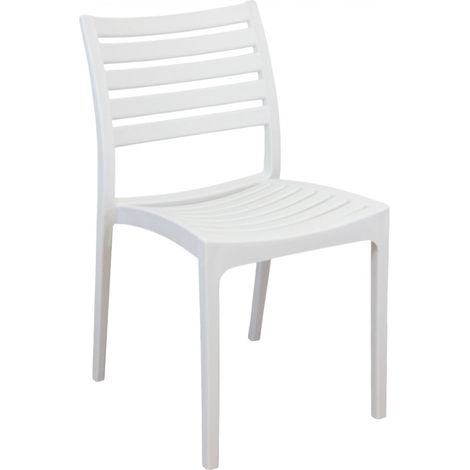 Sedia impilabile in polipropilene 42,5x49xH78 cm con design moderno Curvìa -  Bianco