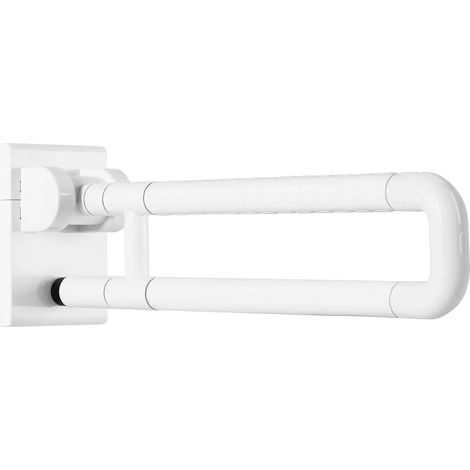 Badezimmer Haltegriff, Edelstahl, Klappdesign, WEISS (1/2)