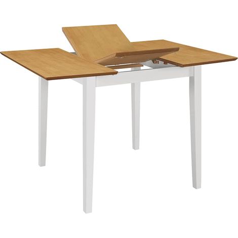 Maison Exclusive - Tavolo da Pranzo Estensibile Bianco (80-120)x80x74 cm in MDF (1/5)