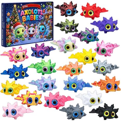 Calendrier De L'Avent Halloween Axolotl Articulé Pour Noël Mignon (1/5)