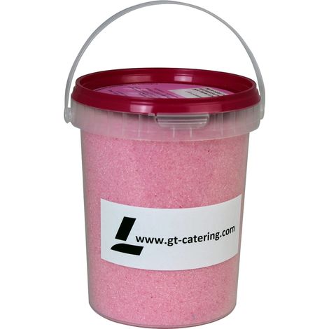 Sucre à barbe à papa goût fraise 1 kg – Sucre coloré et aromatisé – Fabriqué en France – Seau pour rangement optimal – Gt Catering