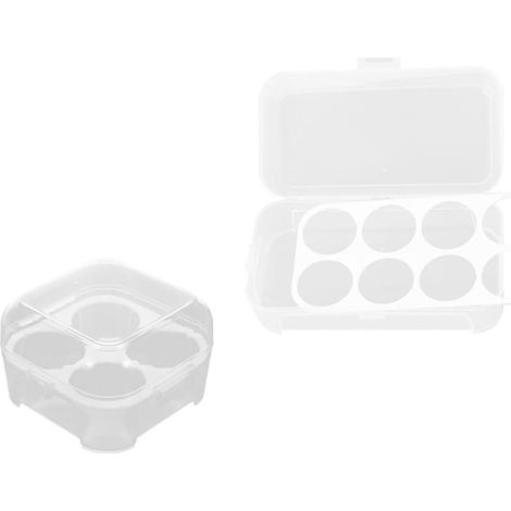 2-teilige Aufbewahrungsboxen mit mehreren Fächern für Make-up-Schwämmchen Kunststoff, großes Fassungsvermögen, Haushaltsgröße, vier und acht Fächer, leicht zu reinigen und stabil (1/5)
