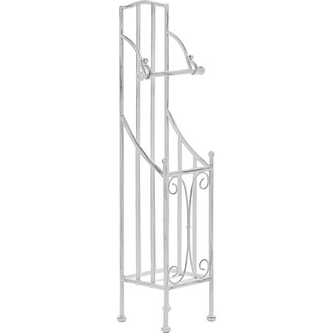 Porta rotoli di carta igienica in metallo 68 cm bianco