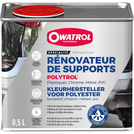 Owatrol – Rénovateur Polytrol pour plastiques et métaux – Restaure brillant et protège contre corrosion – Application facile – 0,5L