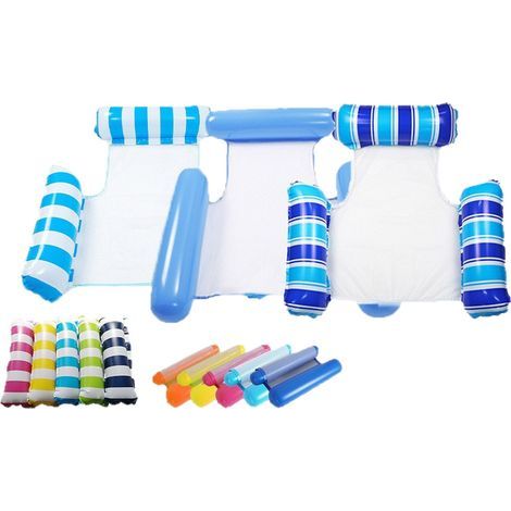 2er-Set aufblasbare Hängematten, CZMAO Float Pool 4 in 1, kippbare Hängematte mit manueller Luftpumpe, Poolspielzeug für Strandpartys und Urlaub (1/5)