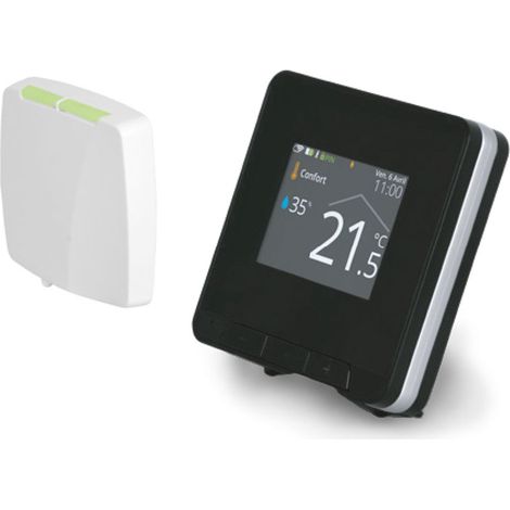 Therma Home - Thermostat connecté noir par onde radio - Thermador