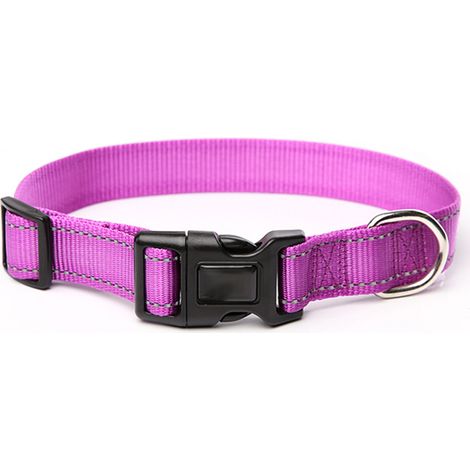 Collier Pour Chien - Nylon Résistant Avec Boucle Réglable - Couleurs Vives - Largeur 2.8cm - Taille 40-56cm (1/5)