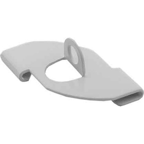 CLIP DI SUPPORTO ORIZZONTALE CON FORO PER PENDINATURA 24-26 mm - bianco Q.TA 100