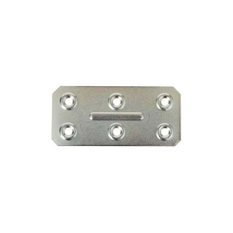 PIASTRA DI GIUNZIONE RETTANGOLARE 6 FORI- - mm.86x40 spessore mm.1 - 100 pezzi