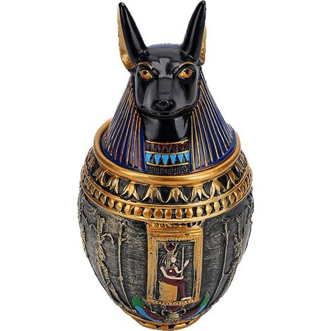 Dekorative Urne für die Einäscherung von Haustieren – Dekorative Urne für die Beerdigung von Haustieren – handgefertigtes ägyptisches Ornament für die Inneneinrichtung (groß, Hund)