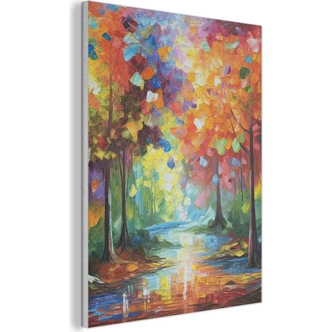 CUADRO ACÚSTICO Paisaje - Bosque - Colores - Naturaleza Cuadros de Pared 70x100 (1/5)