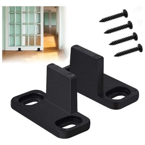 Guide de Plancher de Porte 2 Pièces Guide de sol pour Porte Coulissante,Guide de sol Réglable,Porte de Grange Coulissante Réglable pour Porte D'armoire Porte en Bois (1/4)