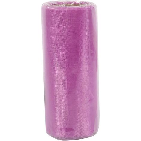 Lila Organza für Dekorationen und Blumenarrangements – 12 cm x 9 m (1/3)