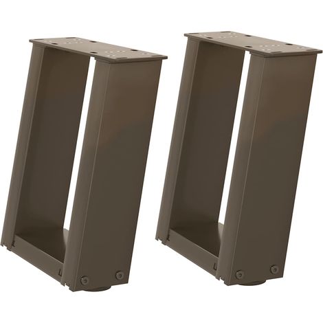 Maison Exclusive - Gambe per Tavolino da Caffè a Forma di U 2 pz Acciaio Naturale 30x(30-31) cm Acciaio