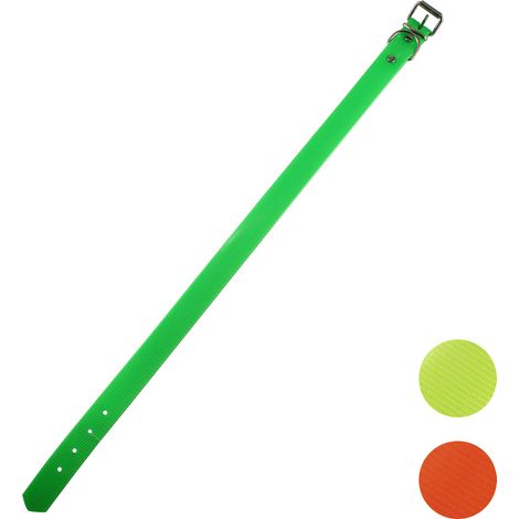 Collier Biothane Hygiénique Durable 25 mm x 60 cm Vert (1/2)