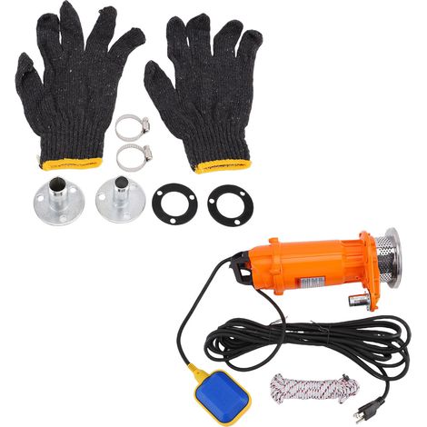 Pompe à eau submersible en acier inoxydable et aluminium pour l'irrigation domestique. Pompe submersible avec filtre amovible. 34 cm, 370 W, hauteur de refoulement 10 m, débit 3,0 m³. (1/2)