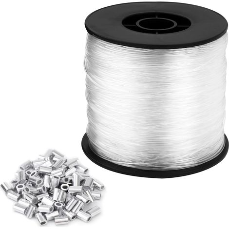 Fil de nylon 0,8 mm x 200 m, ligne de pêche transparente ultra-résistante, idéale pour les loisirs créatifs, la pêche et la fabrication de bijoux. (1/5)