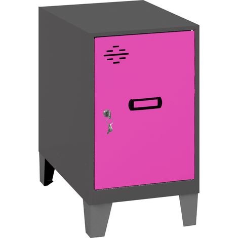 Simonrack mini armadietto in metallo rosa con serratura a cilindro