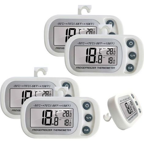 Set mit 4 Kühlschrankthermometern: Kühlschrankthermometer, Gefrierschrankthermometer, Küchenthermometer – Sonde (1/4)