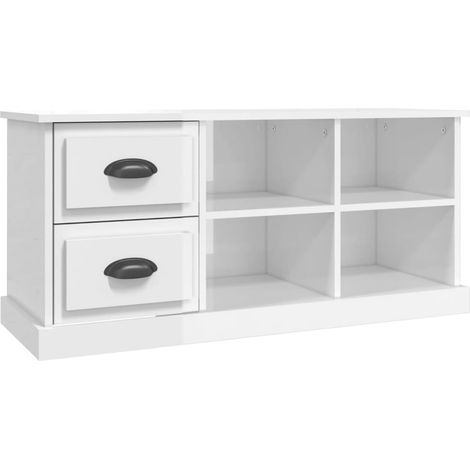 Maison Exclusive - TV-Schrank Hochglanz-Weiß 102x35,5x47,5 cm Hol