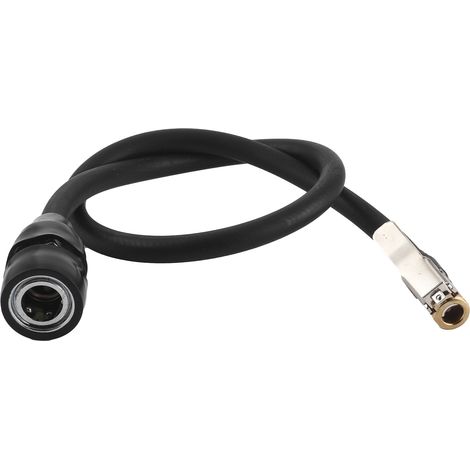Tuyau de gonflage à raccord rapide, embout femelle avec collier de serrage, pince à valve universelle, résistant à la chaleur élevée (1/5)